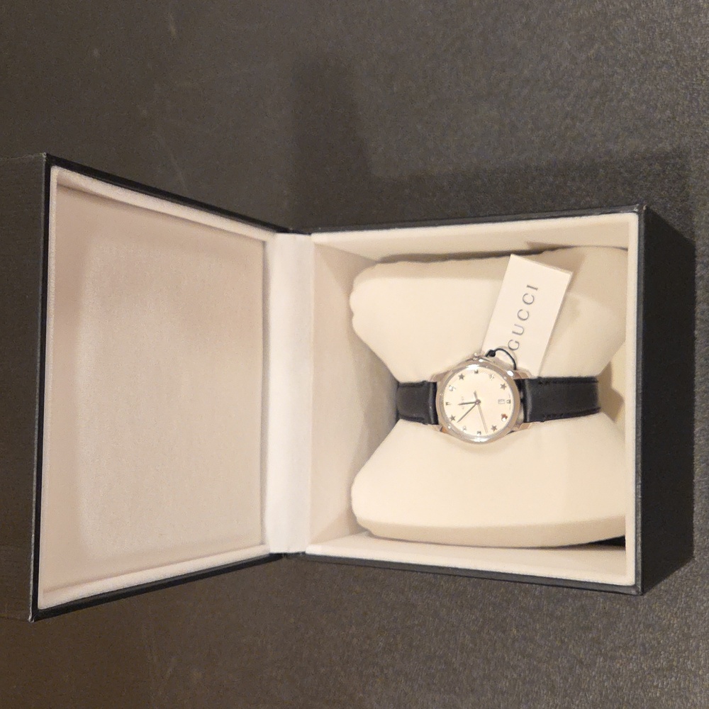 Gucci Black and Silver Watch